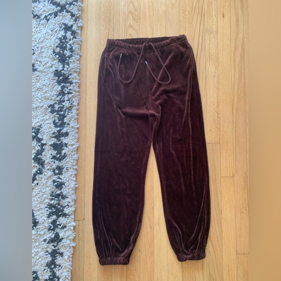 Nili Lotan // Lyvia Velour Jogger in Mocha - Picture 7 of 14